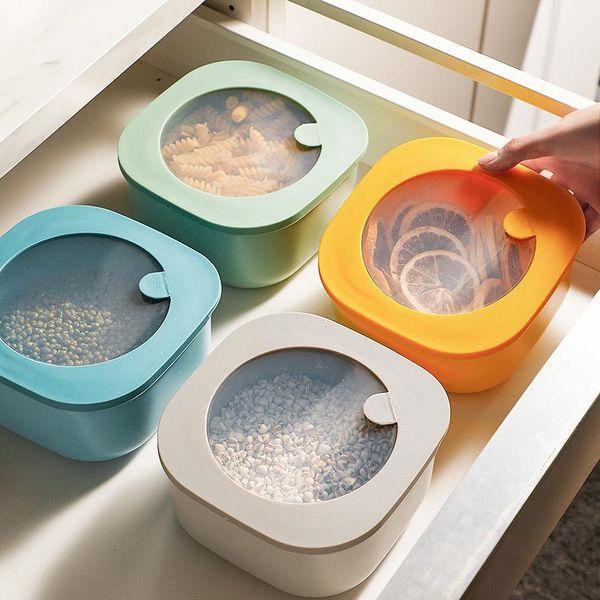 

refrigerator storage box kitchen cereals sealed fresh keeping seal bin for vegetable fruit tools bottles & jars