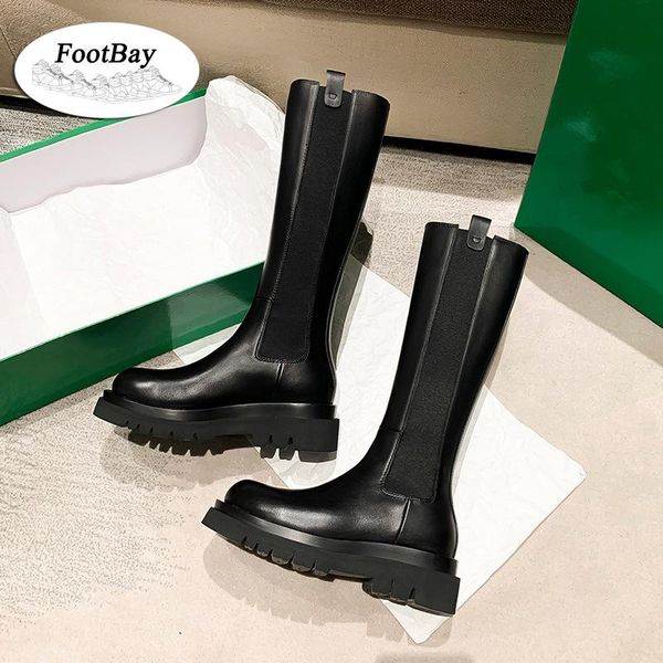 

boots women knee 2021 autumn black platform thickness winter