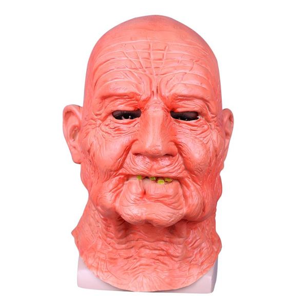 

party masks creepy old man mask with hair masquerade halloween props
