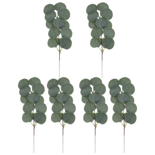 

6pcs simulation flower eucalyptus leaf adornment wedding party decoration decorative flowers & wreaths