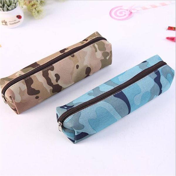 

1pcs women men cosmetic makeup bags ladies travel toiletry brushes organiser bag student camouflage prints pencil case & cases