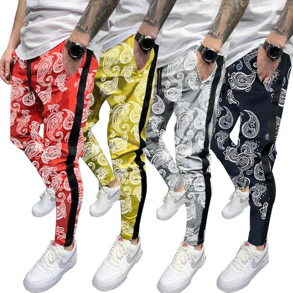 

printed cotton men's sports pants sports jogging basketball daily travel fit leisure comfortable lightweight fit and wear-resistant wor, Black