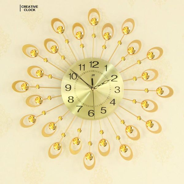 

wall clocks nordic luxury creative european living room peacock clock large fashion mute