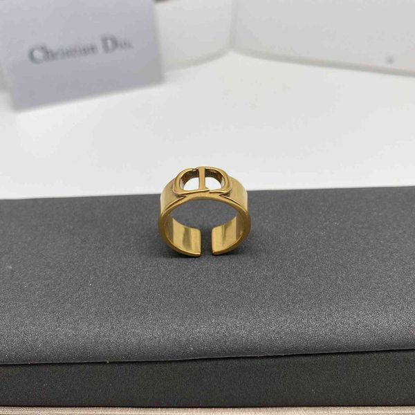 

special offer 2021 luxury designer jewelry 2021 / new brass opening fashion diamond geometric ring, Silver
