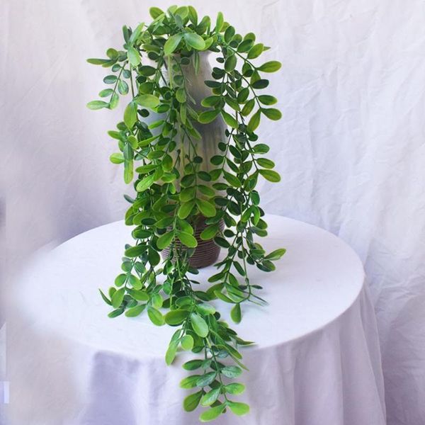 

decorative flowers & wreaths artificial green plants hanging vine ivy leaves radish seaweed grape fake home garden wall party decor ss props