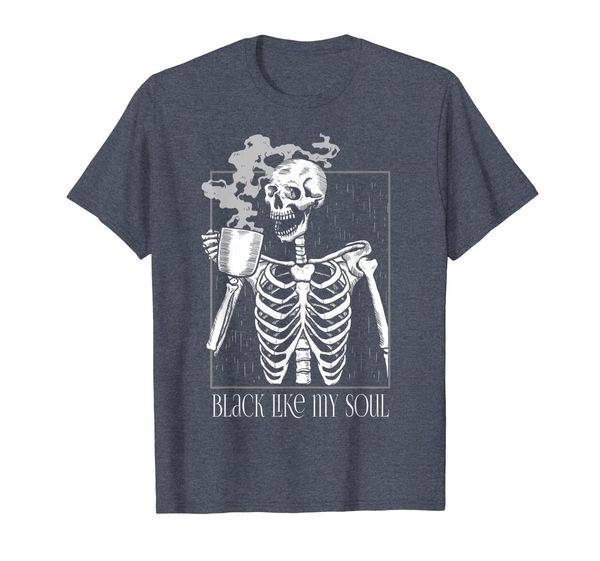 

Black Coffee like my Soul Skeleton Funny Java or Die Shirt, Mainly pictures