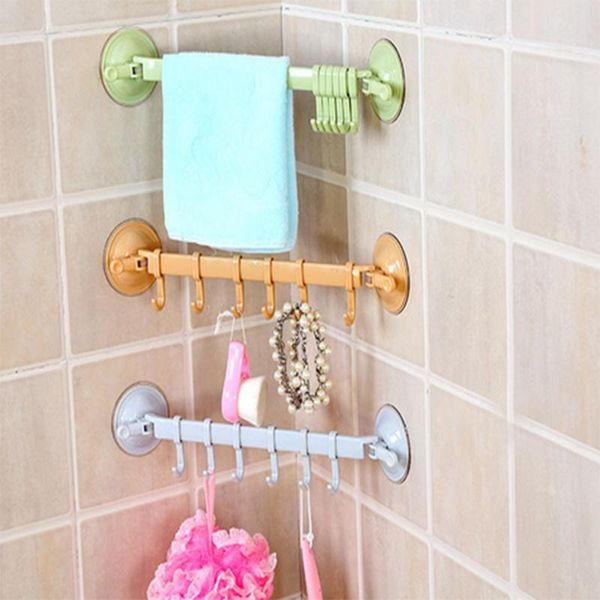 

bath accessory set 2pcs adjustable hook rack double suction cup towel hanging shelves holder lock sucker kitchen bathroom accessories