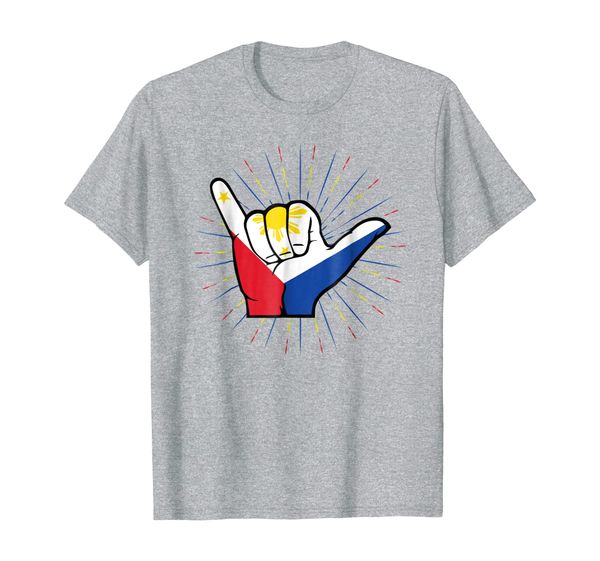 

filipino pride pinoy philippines hand hang ten t shirt, White;black