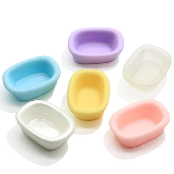 

decorative objects & figurines cute creative small bathtub resin pendant charms for women cartoon patch jewelry diy earring making findings