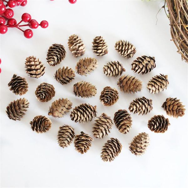 

decorative flowers & wreaths 20pcs natural pine nuts fruit dried artificial pineapple cones for home christmas diy garland wreath wedding de