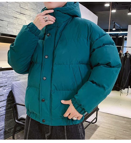 

downs men's japanese and korean winter thick warm yellow black bread down jacket