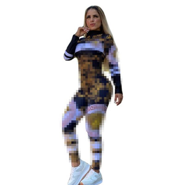 

tracksuits womens elegant two pieces suit sets print cardigan & pant set joggers women outfits, Gray