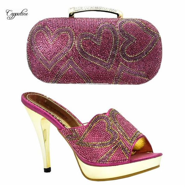 

dress shoes fuchsia pink thin high heel pump with evening handbag elegant and purse bag set xy10, height .5cm, Black