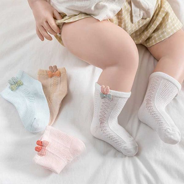 

born baby girls cotton mesh socks and boys mouse cartoon thin section sock for children's cute clothing, Pink;yellow