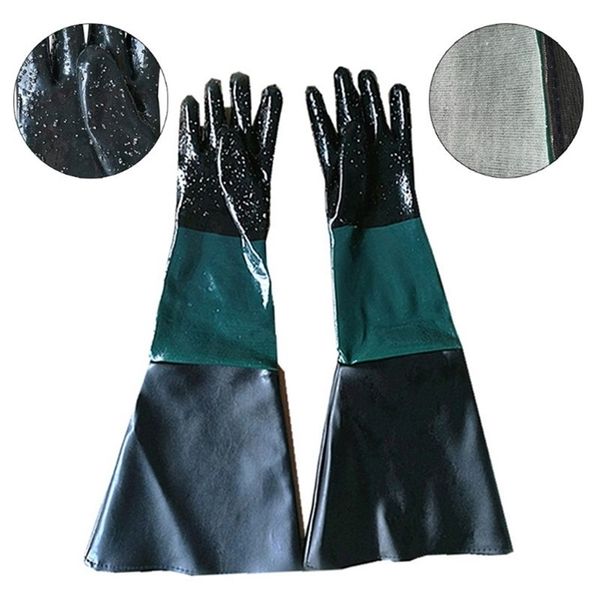 

rubber sandblaster sand blast sandblasting gloves for sandblast cabinets safety drop 211124, Blue;gray