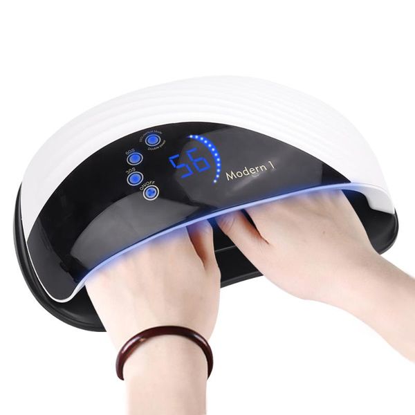 

10s professional led nail lamp dryer uv polish gel built-in cooling fan with 42pcs bead digital display dryers