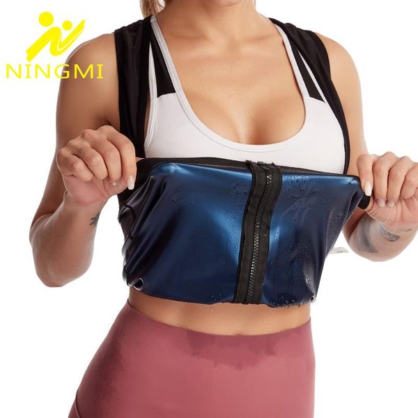 

women thermo shirt sweat sauna tank body shaper waist trainer slimming vest fitness shapewear belt women's shapers, Black;white