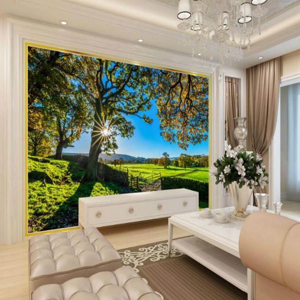 

wallpapers pastoral sunshine ranch backdrop mural bedroom study paper 3d wallpaper for living room home improvement