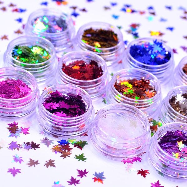 

nail glitter yzwle 1 box mirror flake holographic sequins gradient autumn polish manicure decor, Silver;gold
