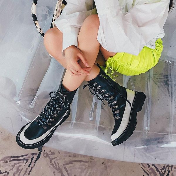 

boots 2021 women short fashion high heel flat bottom comfortable office casual blake white zipper star style size 34-39, Black