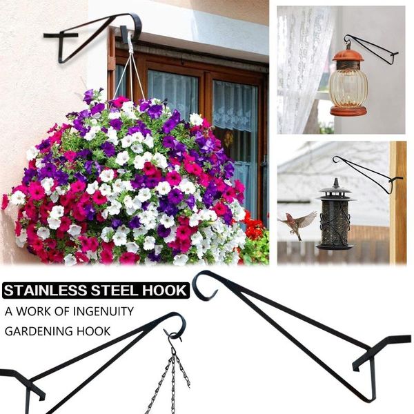 

hooks & rails 1pc decorative wall hanging flowerpot bracket iron flower stand balcony home decoration plants pots #t3g