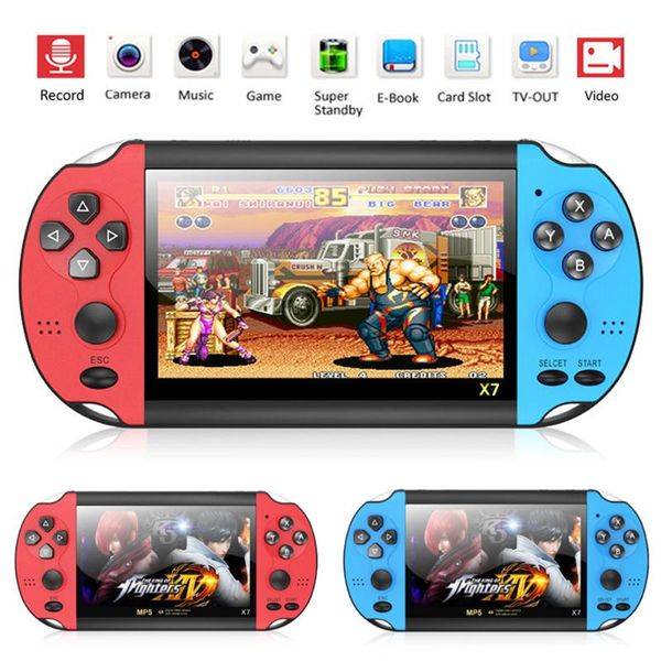 

portable handheld game console 8gb 7.0 inch hd screen mini video player support tf card 3000 in 1 retro consoles players