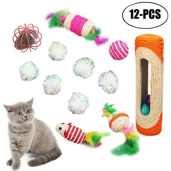 

cat toys 12pcs pet cute fish shape chewing toy simulation stuffed with catnip interactive for cats kitten