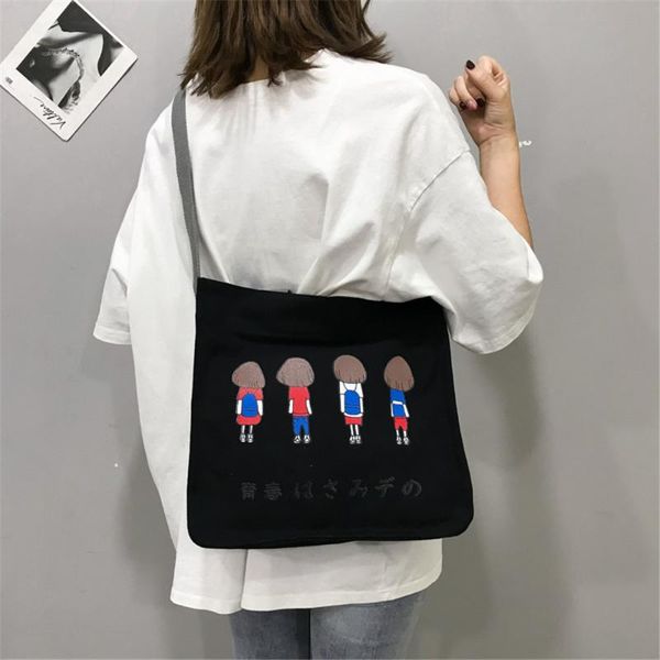 

waist bags korean cute printed handbag art shoulder female messenger bag student cloth