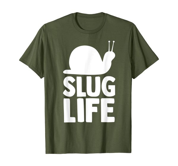

slug life cute sluggish silhouette t-shirt, White;black