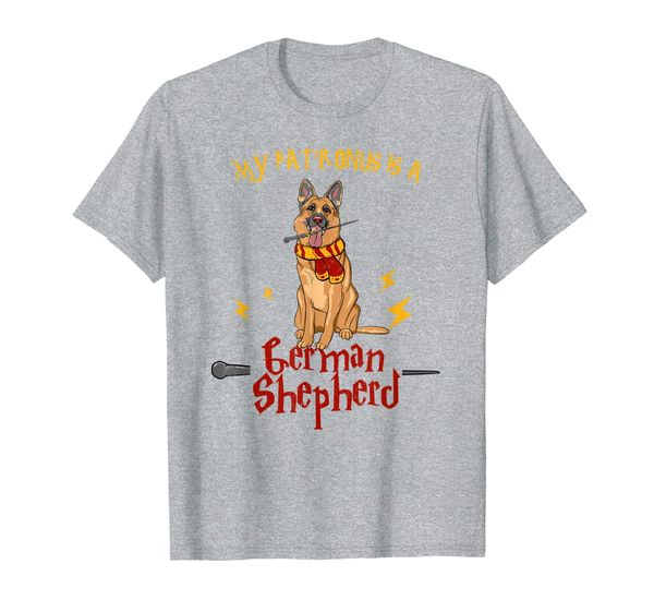 

German Shepherd Is My Patronus Funny Gift For Dog Lover T-Shirt, Mainly pictures