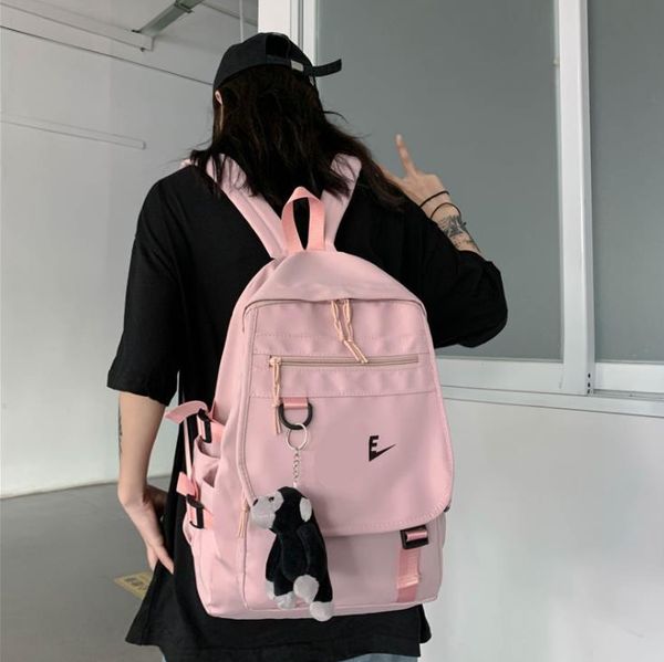 

korean female new student backpack couple campus outdoor backpack