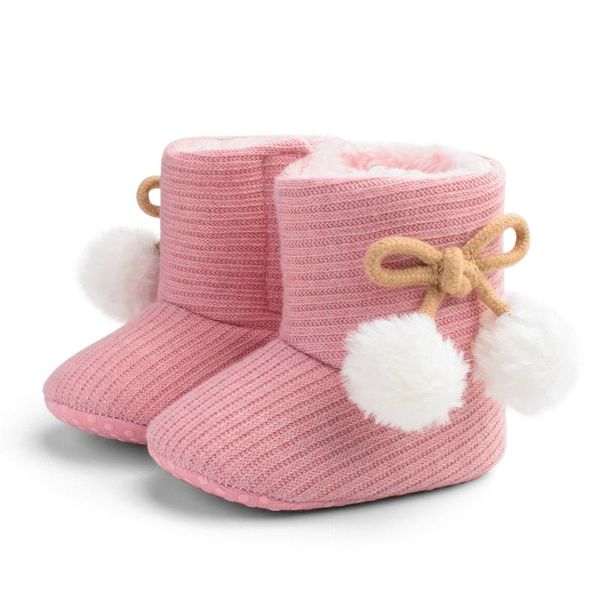 

boots kruleepo autumn winter ball baby girl warm shoes children boy thickened cotton kids first walkers, Black;grey