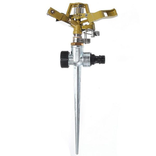 

watering equipments 1pc metal pulse sprinkler 360 degree rotating garden drip irrigation set lawn accessories