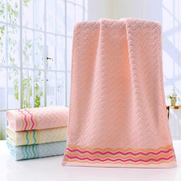 

towel face cleansing water absorbent cotton blend ripple printed gift comfortable bathroom bath soft travel wash
