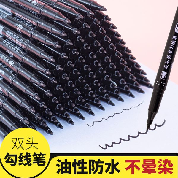 

marker snell small double headed oily line drawing pen children's painting student's art fine head black