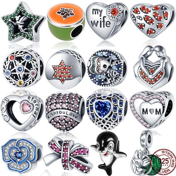 

other 925 sterling silver original zircon series charm&beads fit 3mm bracelet for women birthday fashion jewelry gif