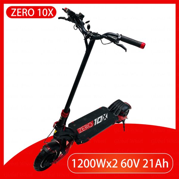 

zero 10x scooter 10inch dual motor electric scooter 52v 2000w off-road e-scooter 65km/h double drive high speed scooter off road