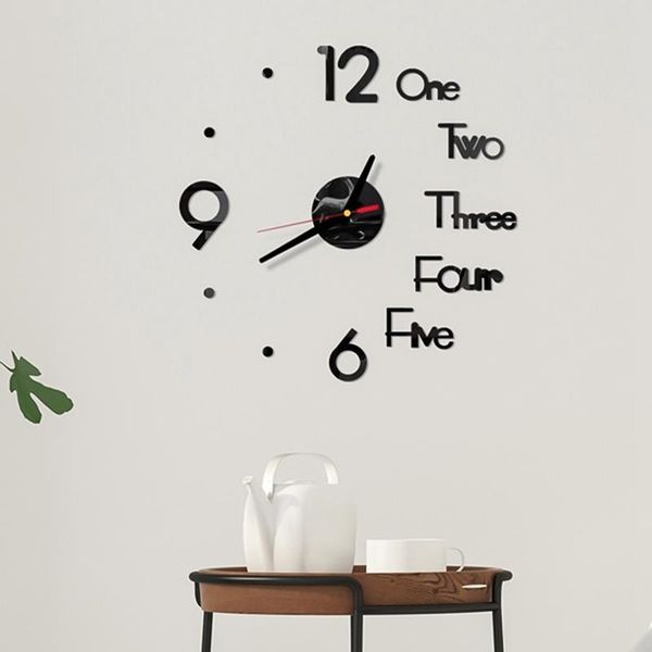 

wall clock mirror stickers fashion living room quartz watch diy home decoration clocks sticker