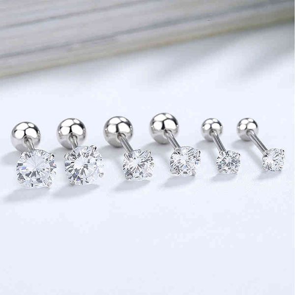 

fashionable 925 sterling silver round zircon simple fashion earrings, Golden