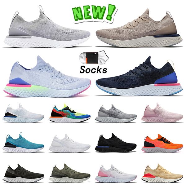 

new wholesale running shoes epic fly knit v1 v2 mens women sneakers light grey belgium black blue triple white olive club gold outdoor sport