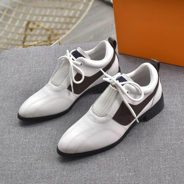 

White leather point-toe shoes women's Luxury Designer dress shoe Low heels womens Autumn winter Elegant and cool Trainers, Color:4