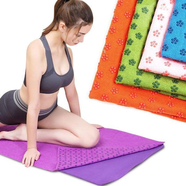 

yoga towel mat pure cotton non slip1830*630mm sweat-absorbent germproof antislip easy to clean fitness exercise pilates yogatowe mats