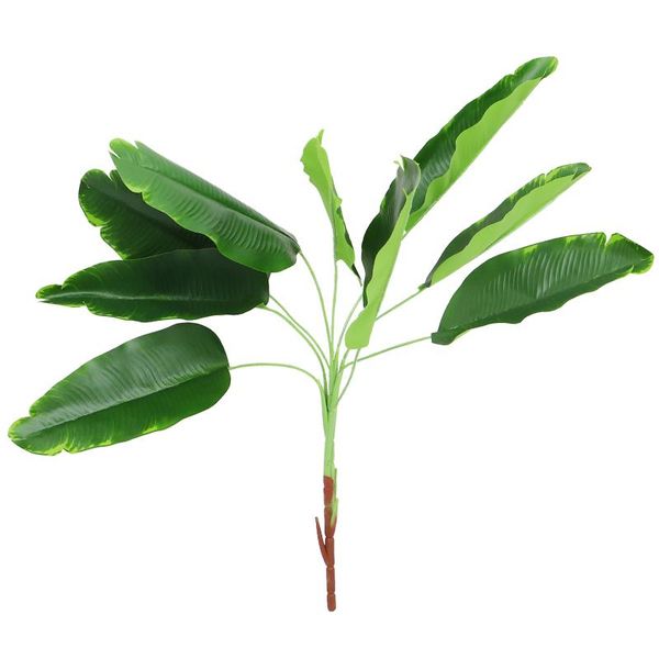 

decorative flowers & wreaths 1pc simulated branches leaf adornment banana decor cluster (green)