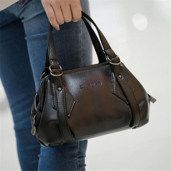 

brand leather women bags casual tote bag female soft hobos totes