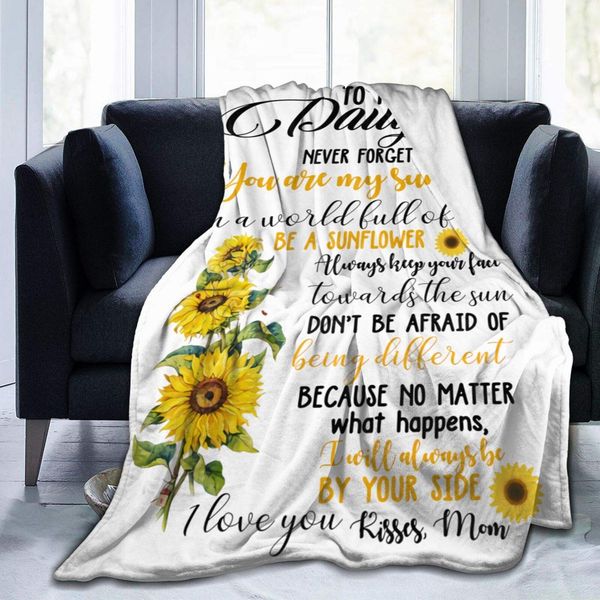 

to my daughters love you sofa throw blanket flannel super soft fleece beach picnic bedspread home decor all season for baby dog