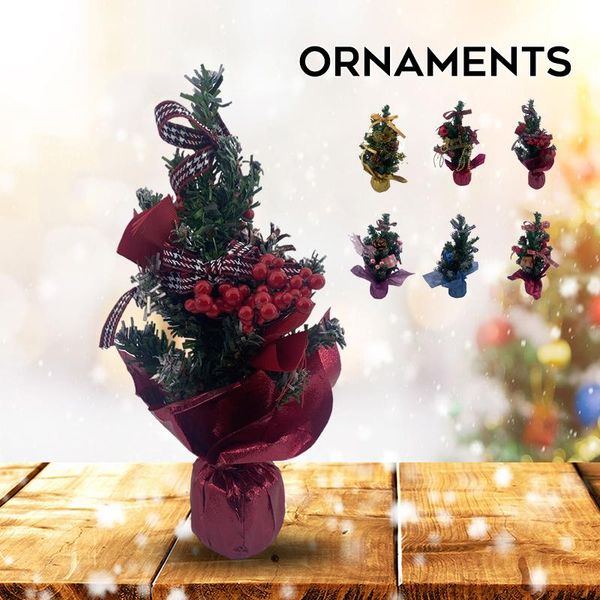 

christmas decorations mini pine cone tree creative xmas props decoration color deskornament for home living room bedroom trees