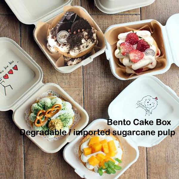 

disposable bento baking cake environmental protection snack boxes 10 pieces take out containers