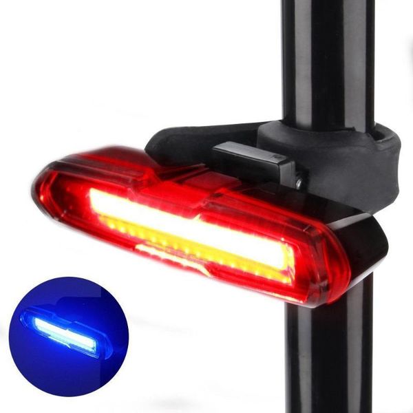 

bicycle light led usb rechargeable bike rear tail 5 modes lights