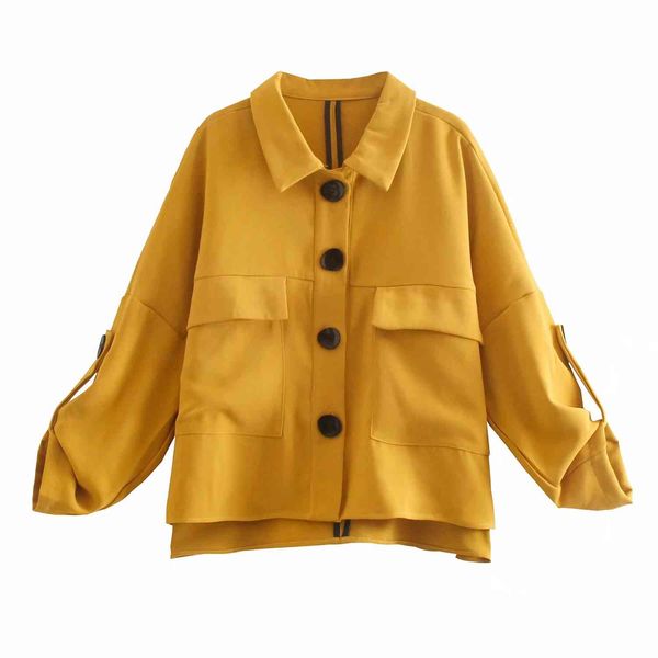 

chic casual single breated office lady shirt coat za plus size women vintage long sleeve spring autumn outwear jacket 210521, White