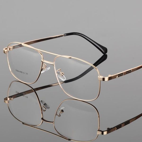 

fashion sunglasses frames vintage retro square glasses frame men metal clear lens optical eyeglasses women prescription myopia spectacles ey, Black